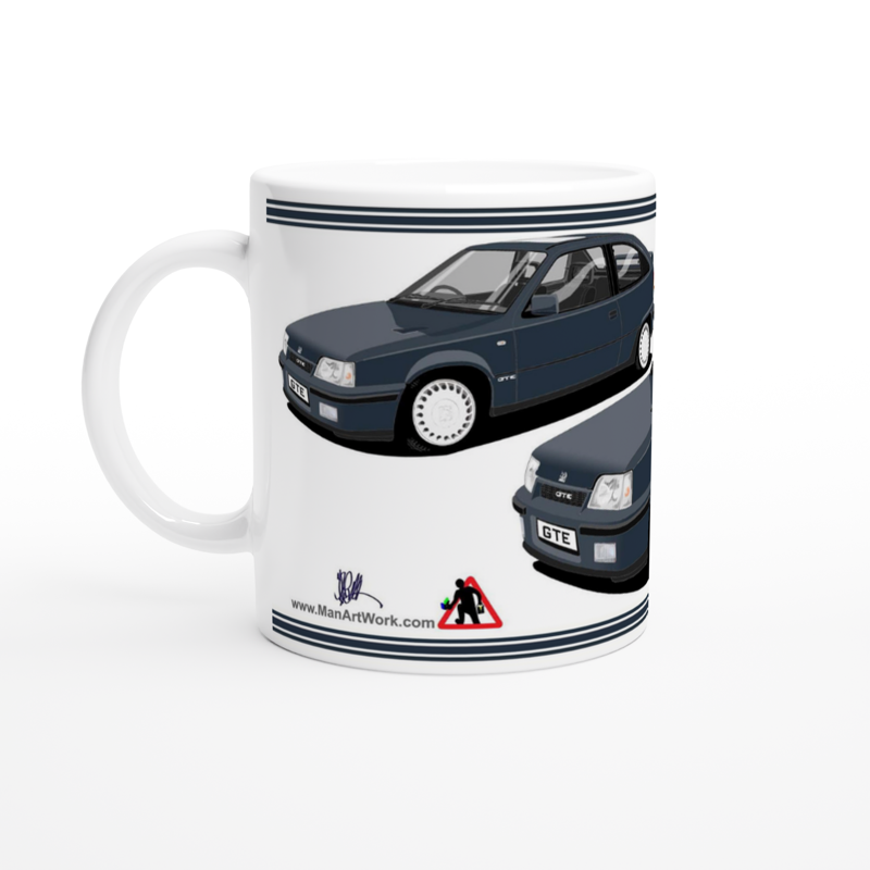 Vauxhall Astra Mk2 blue art Mug