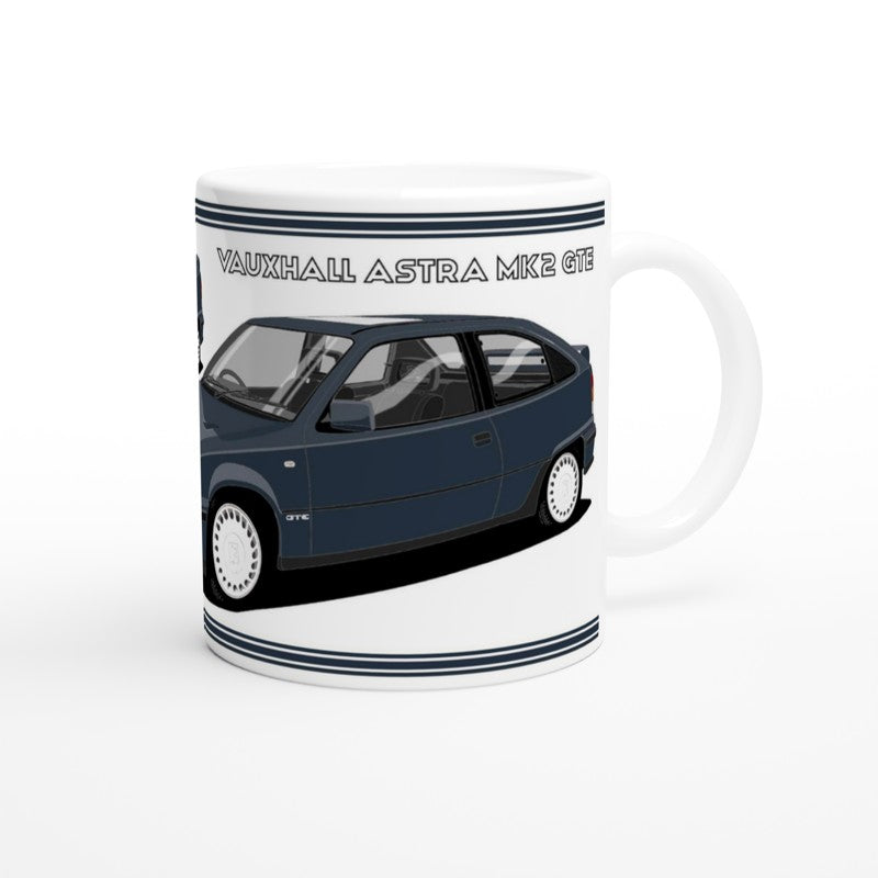 Vauxhall Astra Mk2 blue art Mug