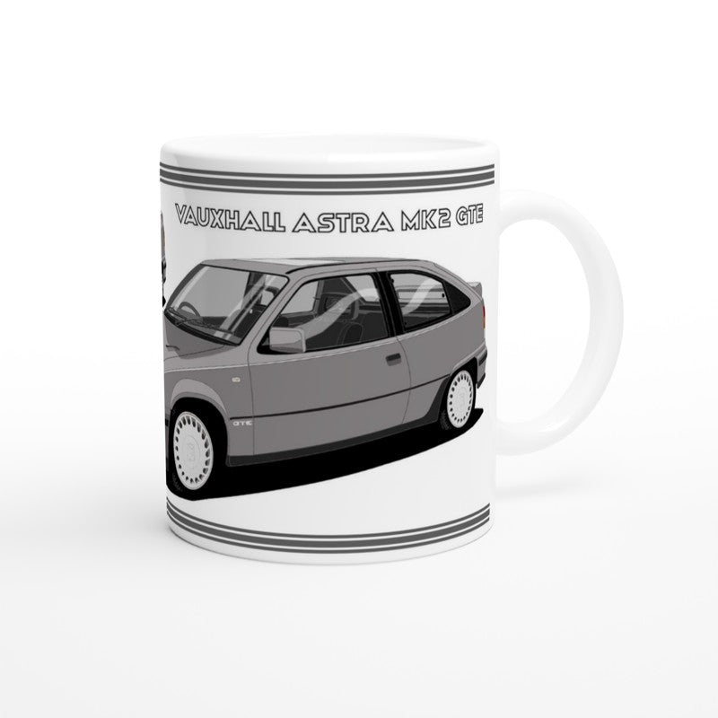 Vauxhall Astra Mk2 gray art Mug