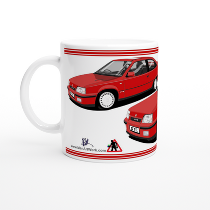 Vauxhall Astra Mk2 red art Mug