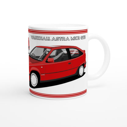 Vauxhall Astra Mk2 red art Mug