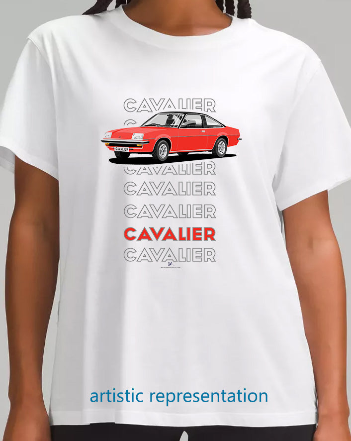 Vauxhall Cavalier Mk1 Coupe in Red & Black Art T Shirt