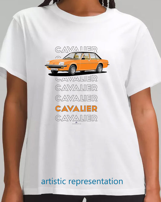 Vauxhall Cavalier Mk1 Saloon in Orange-&-Black-Art T Shirt