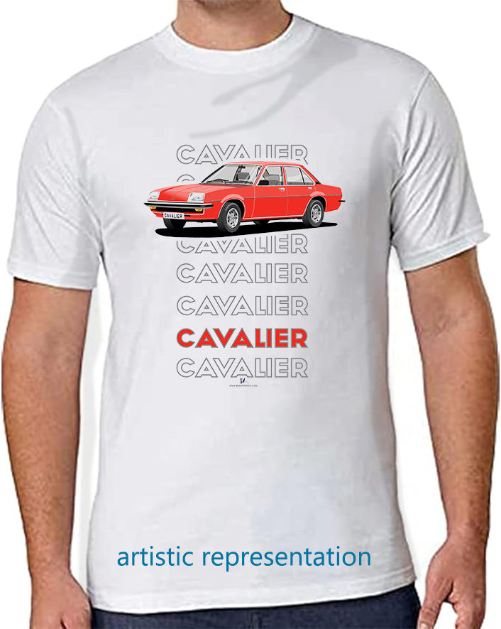 Vauxhall Cavalier Mk1 Saloon in  Red Art T Shirt