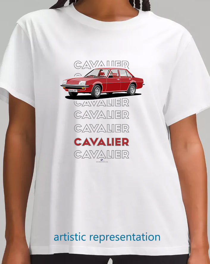 Vauxhall Cavalier Mk1 Saloon in Dark-Red Art T Shirt