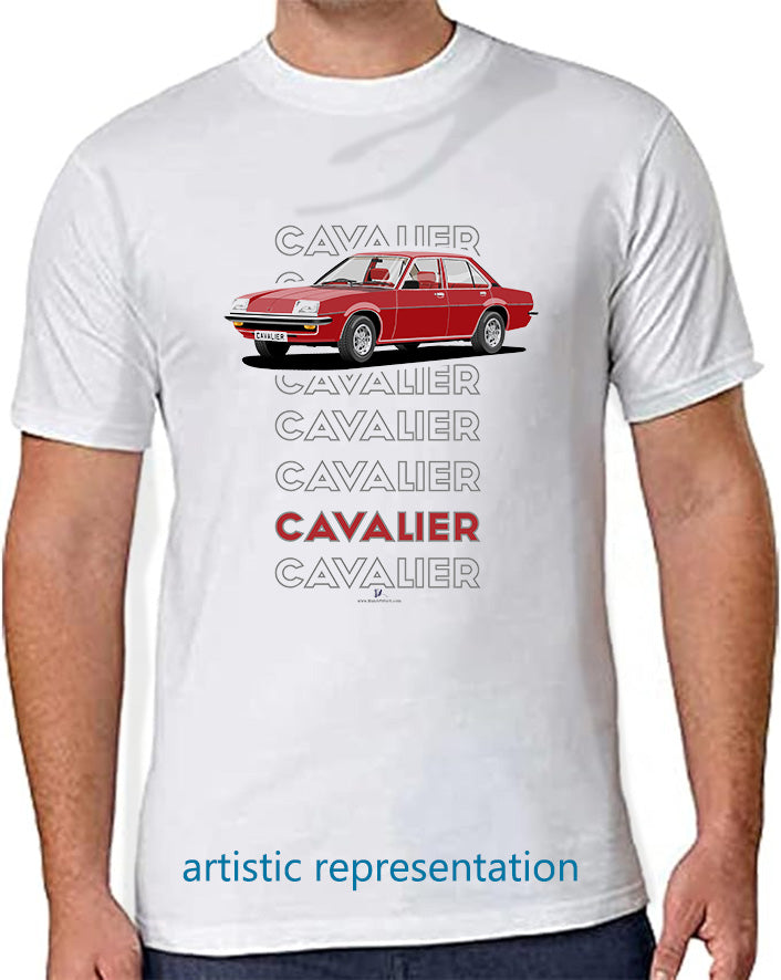 Vauxhall Cavalier Mk1 Saloon in Dark-Red Art T Shirt