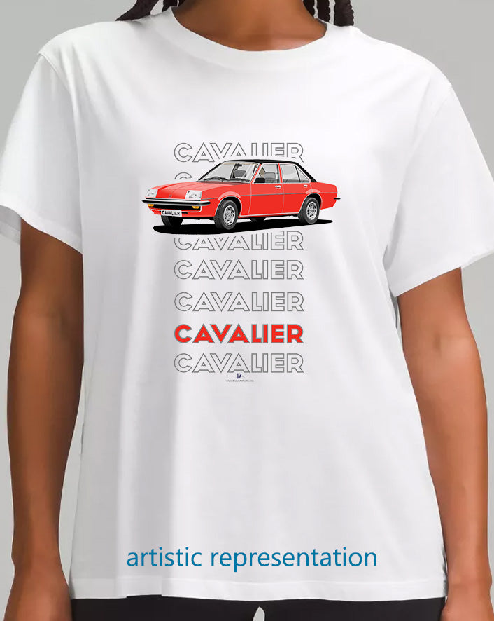 Vauxhall Cavalier Mk1 Saloon in Red-&-Black-Art T Shirt