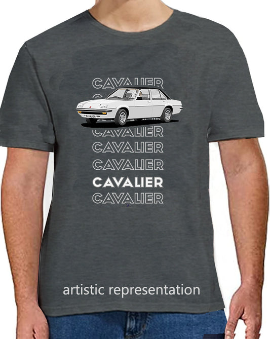 Vauxhall Cavalier Mk1 Saloon in Silver-&-Black-Art T Shirt