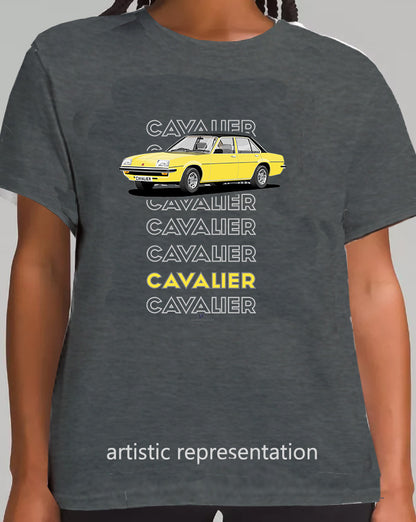 Vauxhall Cavalier Mk1 Saloon in Yellow-&-Black-Art T Shirt