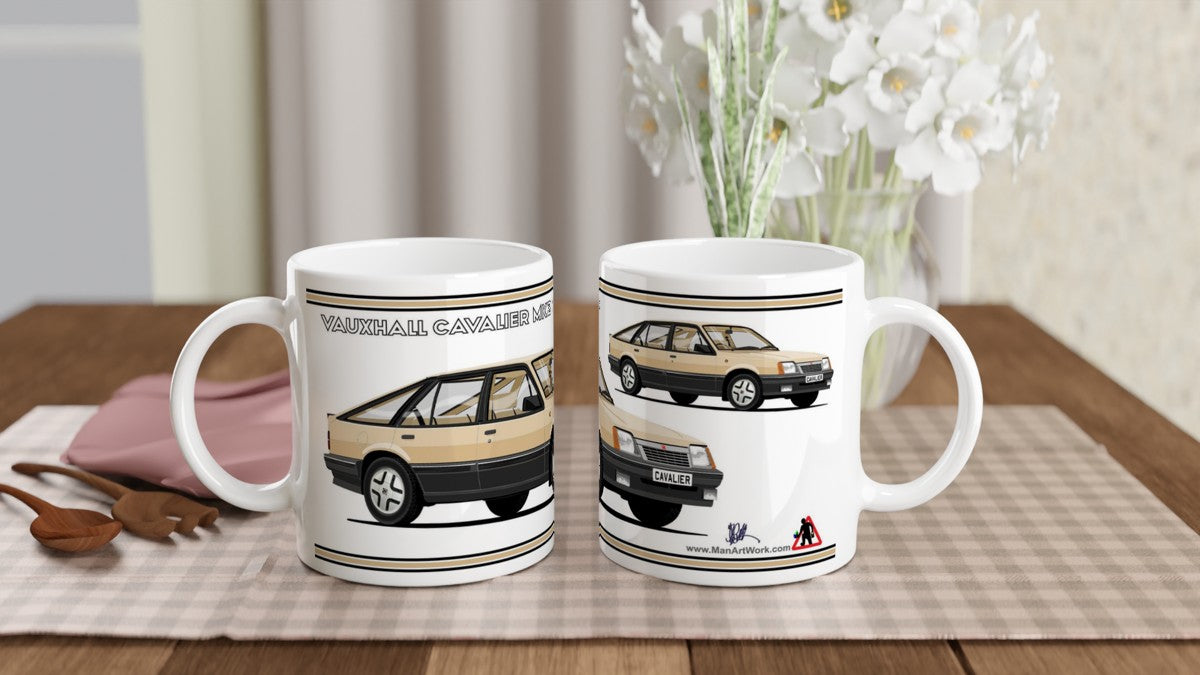 Vauxhall Cavalier Mk2a Hatchback SRi  in Gold Art Mug