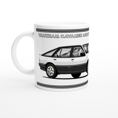 Vauxhall Cavalier Mk2a Hatchback SRi in White Art Mug