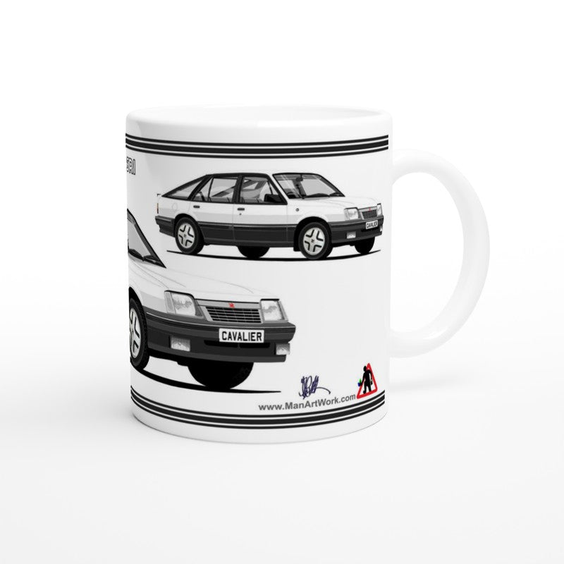 Vauxhall Cavalier Mk2a Hatchback SRi in White Art Mug