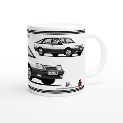 Vauxhall Cavalier Mk2a Hatchback SRi in White Art Mug