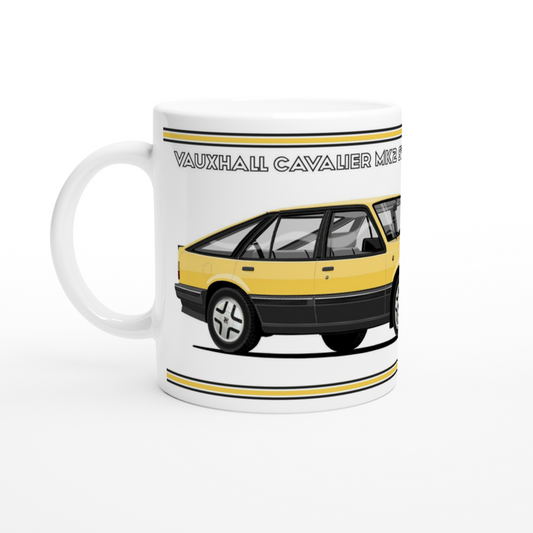 Vauxhall Cavalier Mk2a Hatchback SRi in Yellow Art Mug
