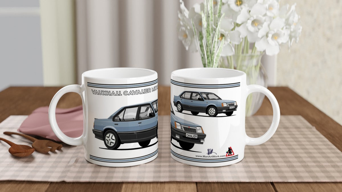 Vauxhall Cavalier Mk2a Saloon SRi in Blue Art Mug