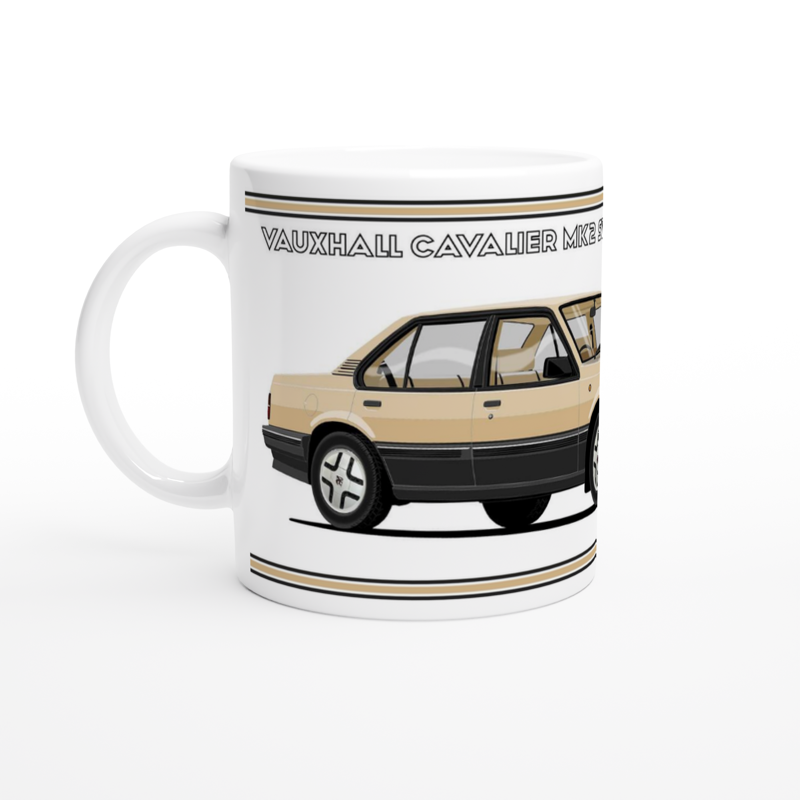 Vauxhall Cavalier Mk2a Saloon SRi  in Gold Art Mug