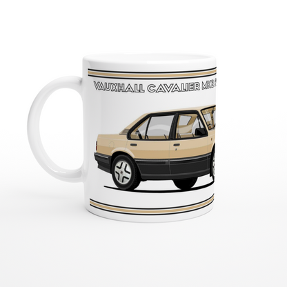 Vauxhall Cavalier Mk2a Saloon SRi  in Gold Art Mug