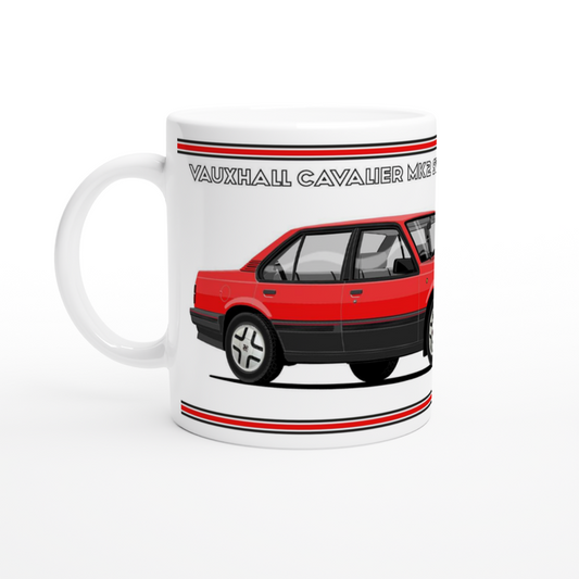 Vauxhall Cavalier Mk2a Saloon SRi in Red Art Mug
