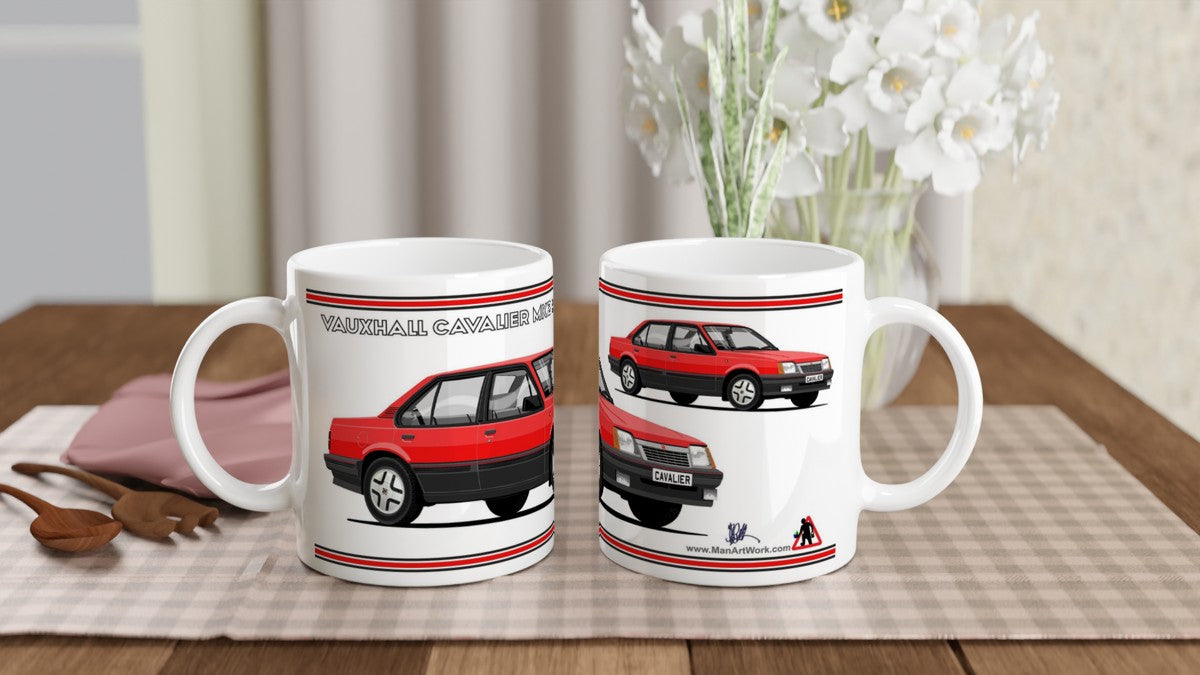 Vauxhall Cavalier Mk2a Saloon SRi in Red Art Mug