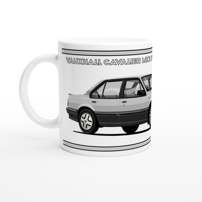 Vauxhall Cavalier Mk2a Saloon SRi in Silver Art Mug