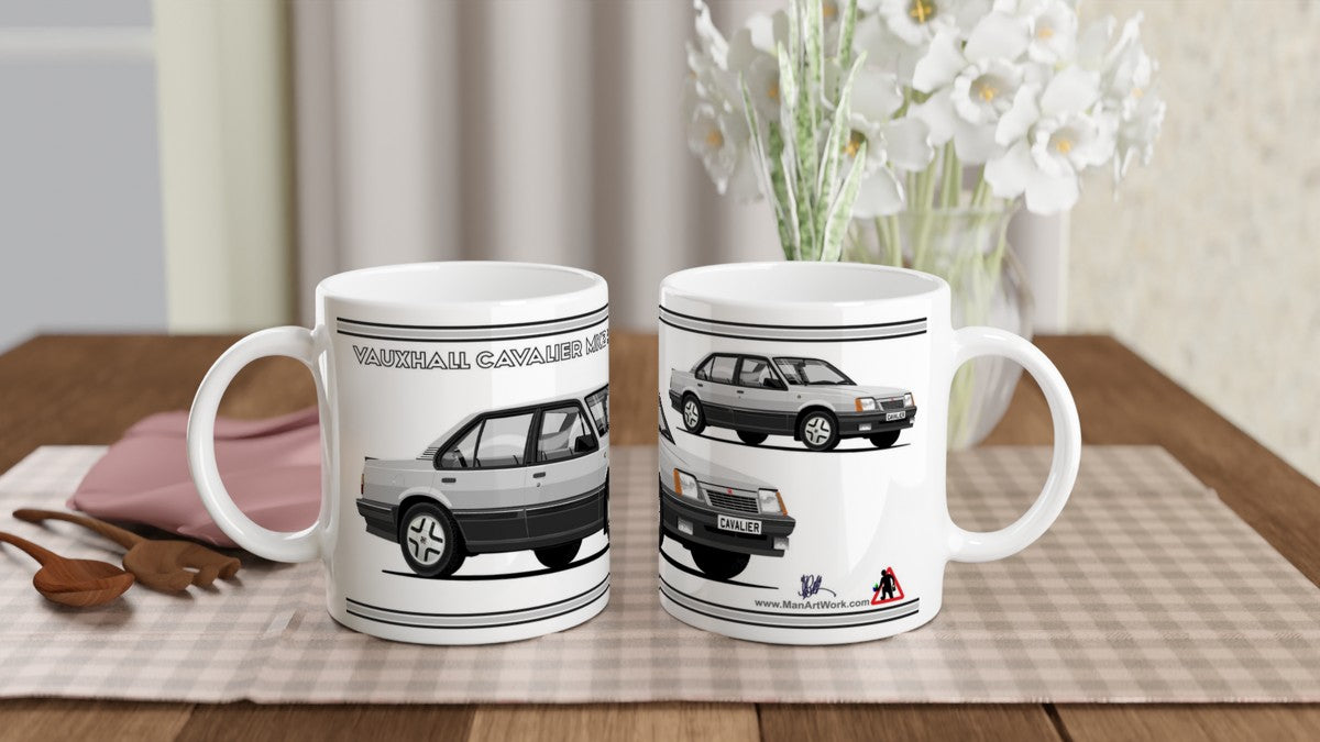 Vauxhall Cavalier Mk2a Saloon SRi in Silver Art Mug