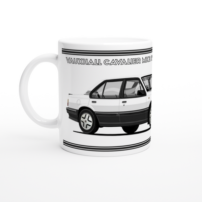 Vauxhall Cavalier Mk2a Saloon SRi in White Art Mug