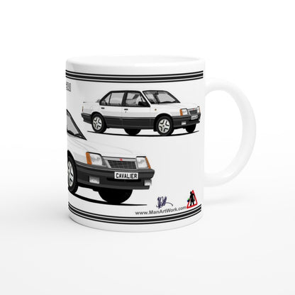 Vauxhall Cavalier Mk2a Saloon SRi in White Art Mug