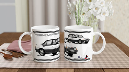Vauxhall Cavalier Mk2a Saloon SRi in White Art Mug
