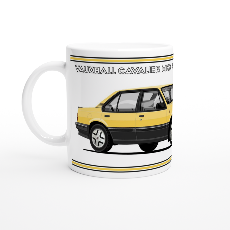 Vauxhall Cavalier Mk2a Saloon SRi in Yellow Art Mug