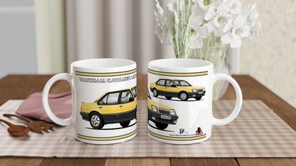 Vauxhall Cavalier Mk2a Saloon SRi in Yellow Art Mug