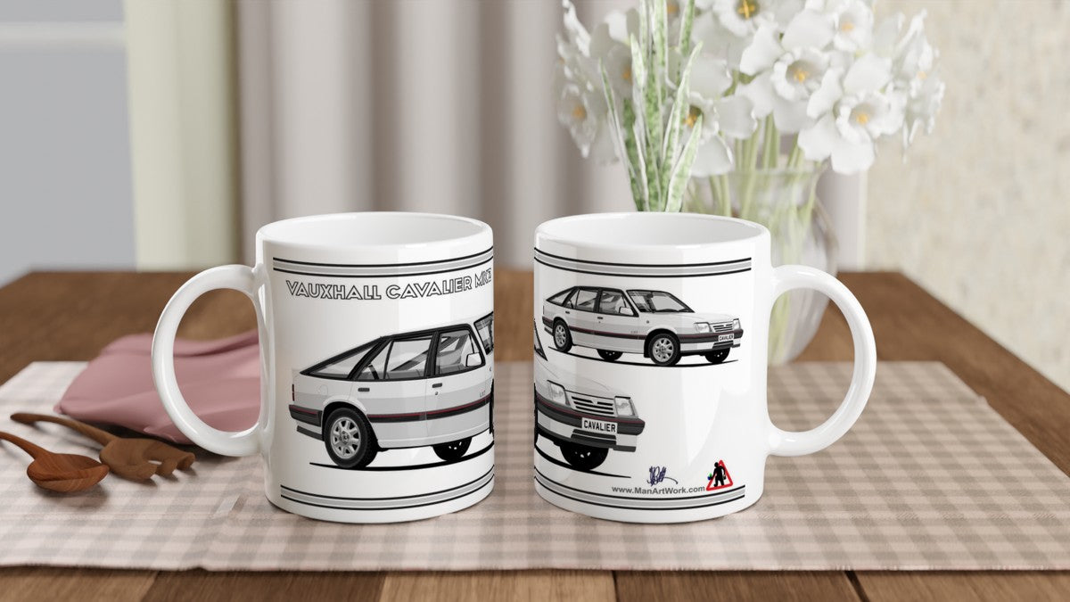 Vauxhall Cavalier Mk2c Hatchback LXi in Silver Art Mug