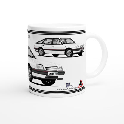 Vauxhall Cavalier Mk2c Hatchback LXi in White Art Mug