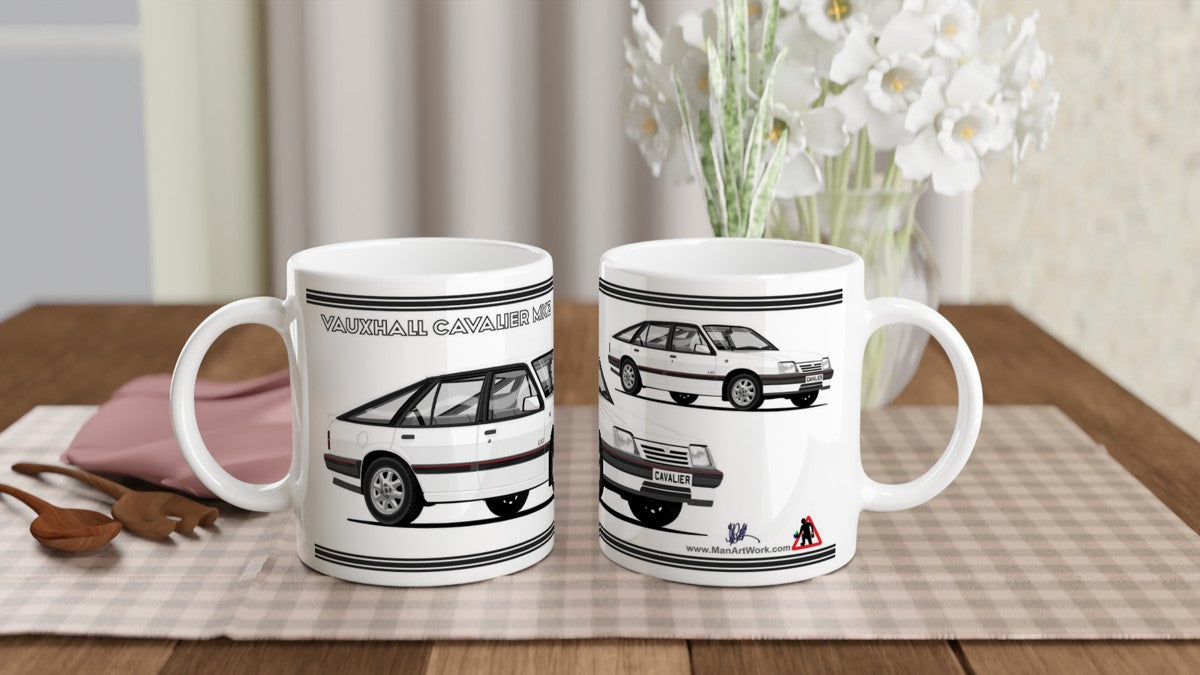 Vauxhall Cavalier Mk2c Hatchback LXi in White Art Mug
