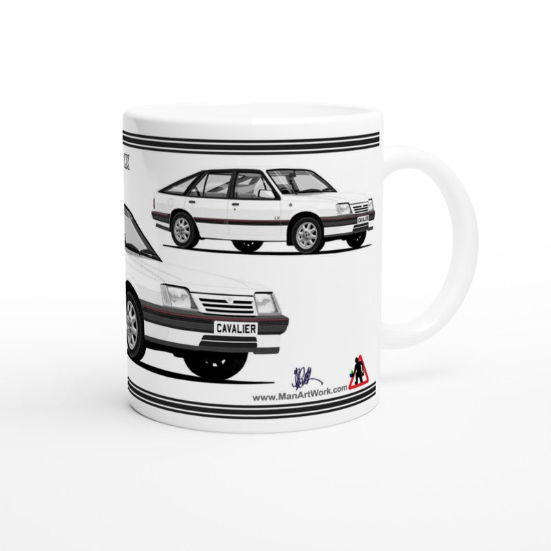 Vauxhall Cavalier Mk2c Hatchback LX in White Art Mug