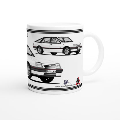 Vauxhall Cavalier Mk2c Hatchback LX in White Art Mug
