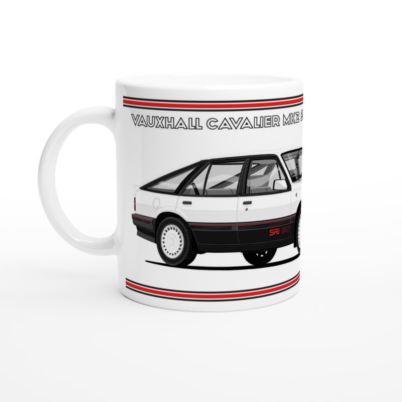 Vauxhall Cavalier Mk2c Hatchback SRi 130 in White Art Mug