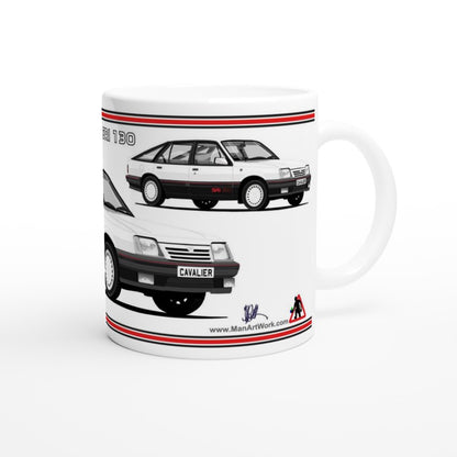 Vauxhall Cavalier Mk2c Hatchback SRi 130 in White Art Mug