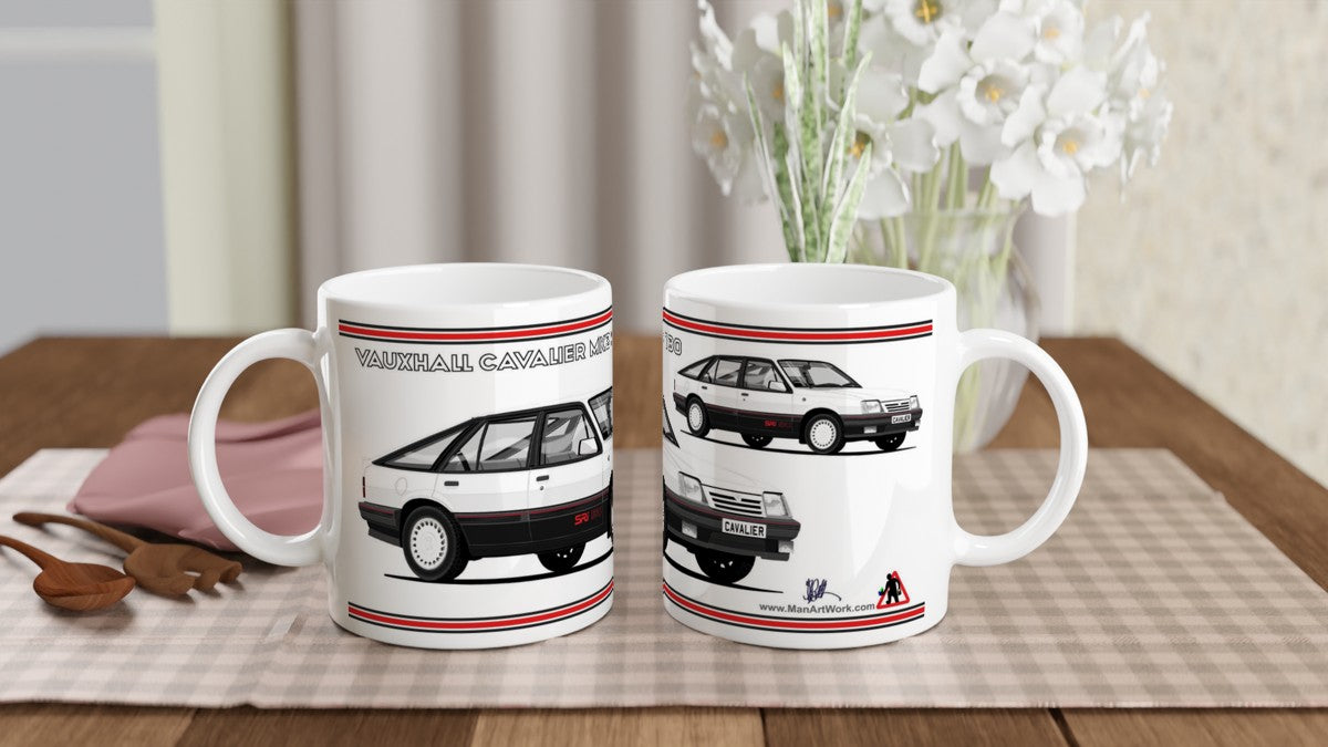 Vauxhall Cavalier Mk2c Hatchback SRi 130 in White Art Mug