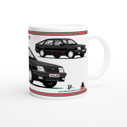 Vauxhall Cavalier Mk2c Hatchback SRi in Black Art Mug