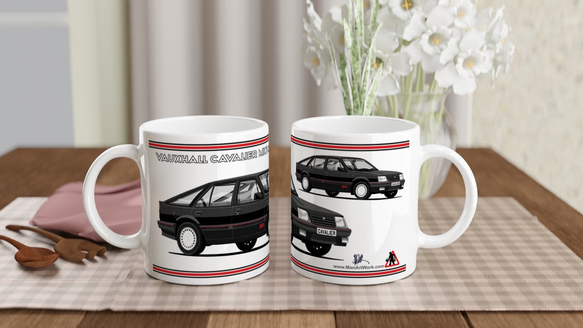 Vauxhall Cavalier Mk2c Hatchback SRi in Black Art Mug