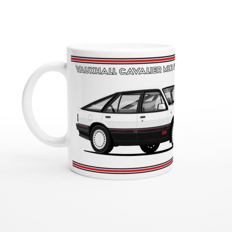 Vauxhall Cavalier Mk2c Hatchback SRi in White Art Mug