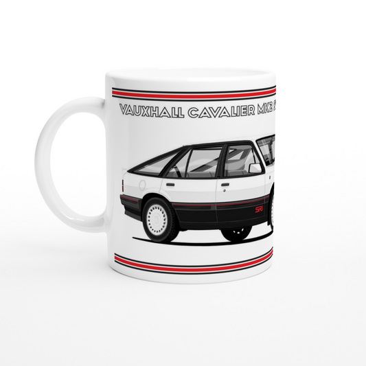Vauxhall Cavalier Mk2c Hatchback SRi in White Art Mug