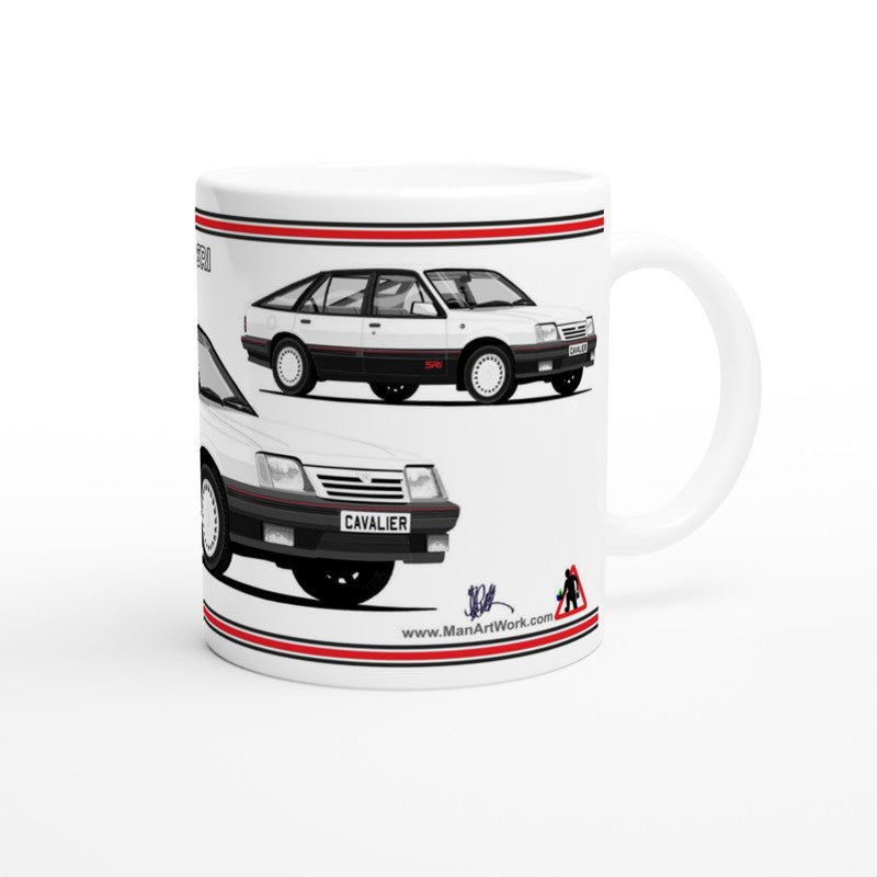 Vauxhall Cavalier Mk2c Hatchback SRi in White Art Mug