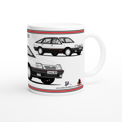 Vauxhall Cavalier Mk2c Hatchback SRi in White Art Mug