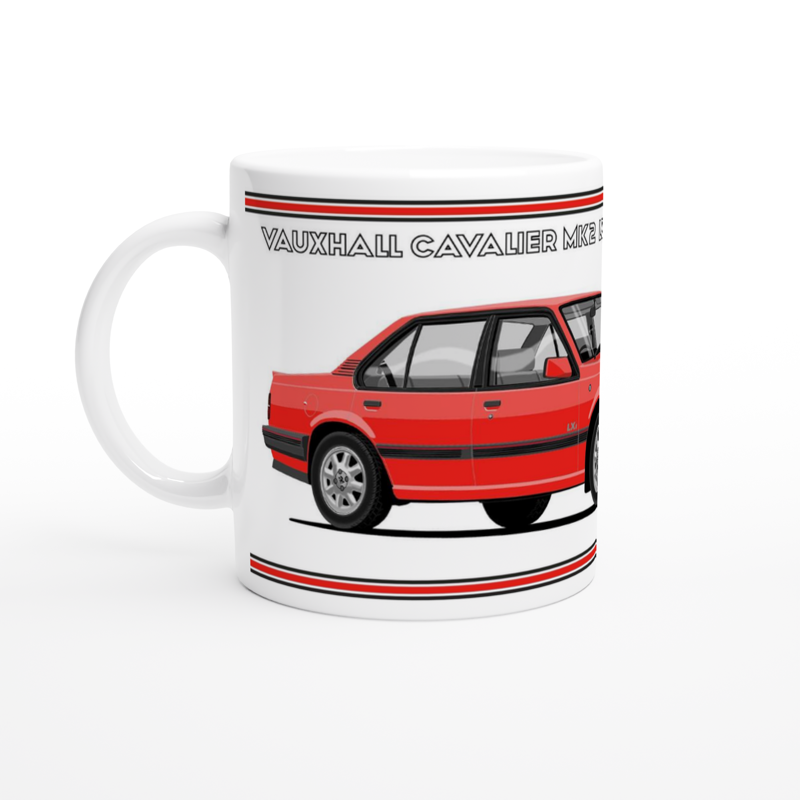 Vauxhall Cavalier Mk2c Saloon LXi in Red Art Mug