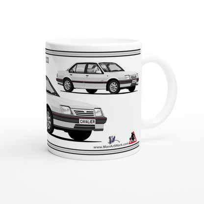 Vauxhall Cavalier Mk2c Saloon LXi in Silver Art Mug