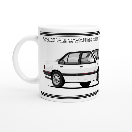 Vauxhall Cavalier Mk2c Saloon LXi in White Art Mug