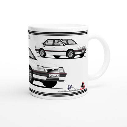 Vauxhall Cavalier Mk2c Saloon LXi in White Art Mug