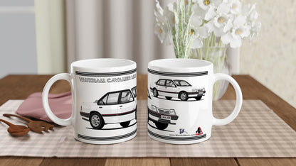 Vauxhall Cavalier Mk2c Saloon LXi in White Art Mug