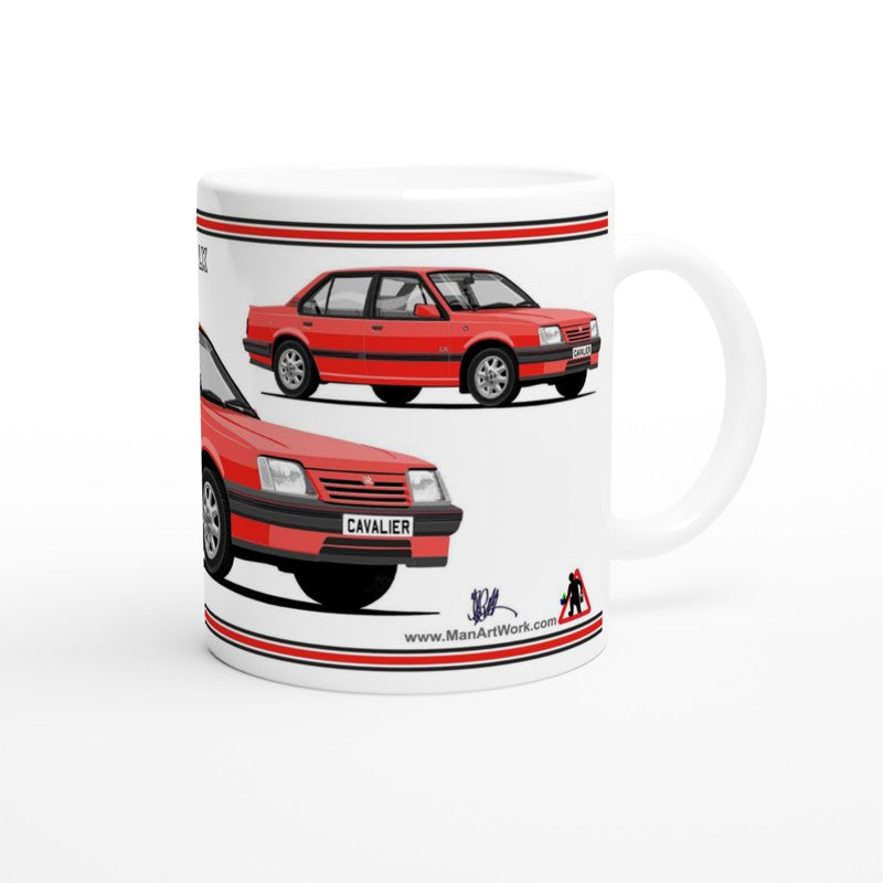 Vauxhall Cavalier Mk2c Saloon LX in Red Art Mug